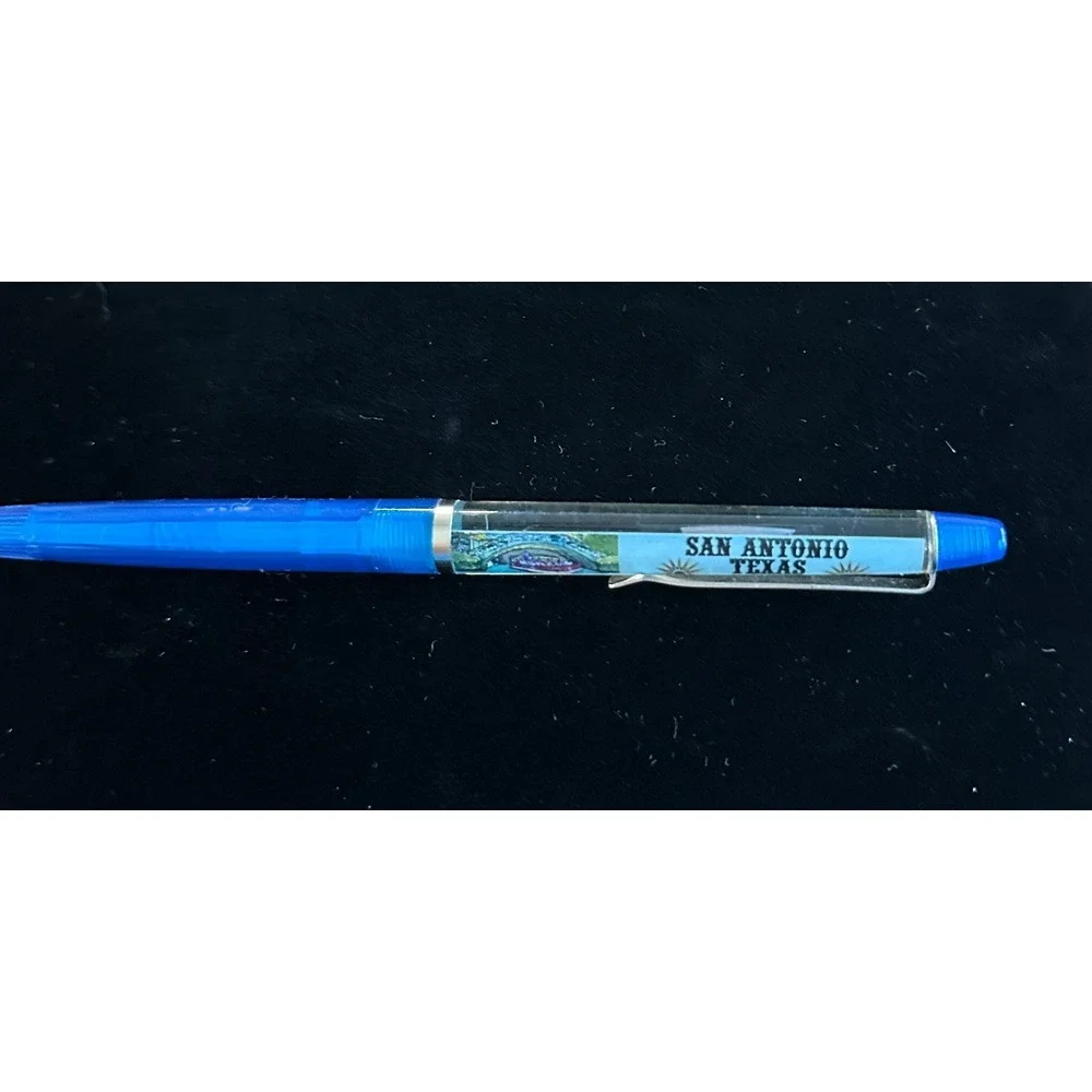 Vintage San Antonio Texas River Walk Floaty Pen Blue‎ Souvenir Collectible